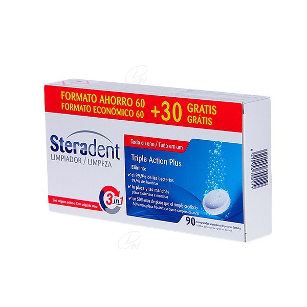 STERADENT TRIPLE ACCION PLUS 90 COMP