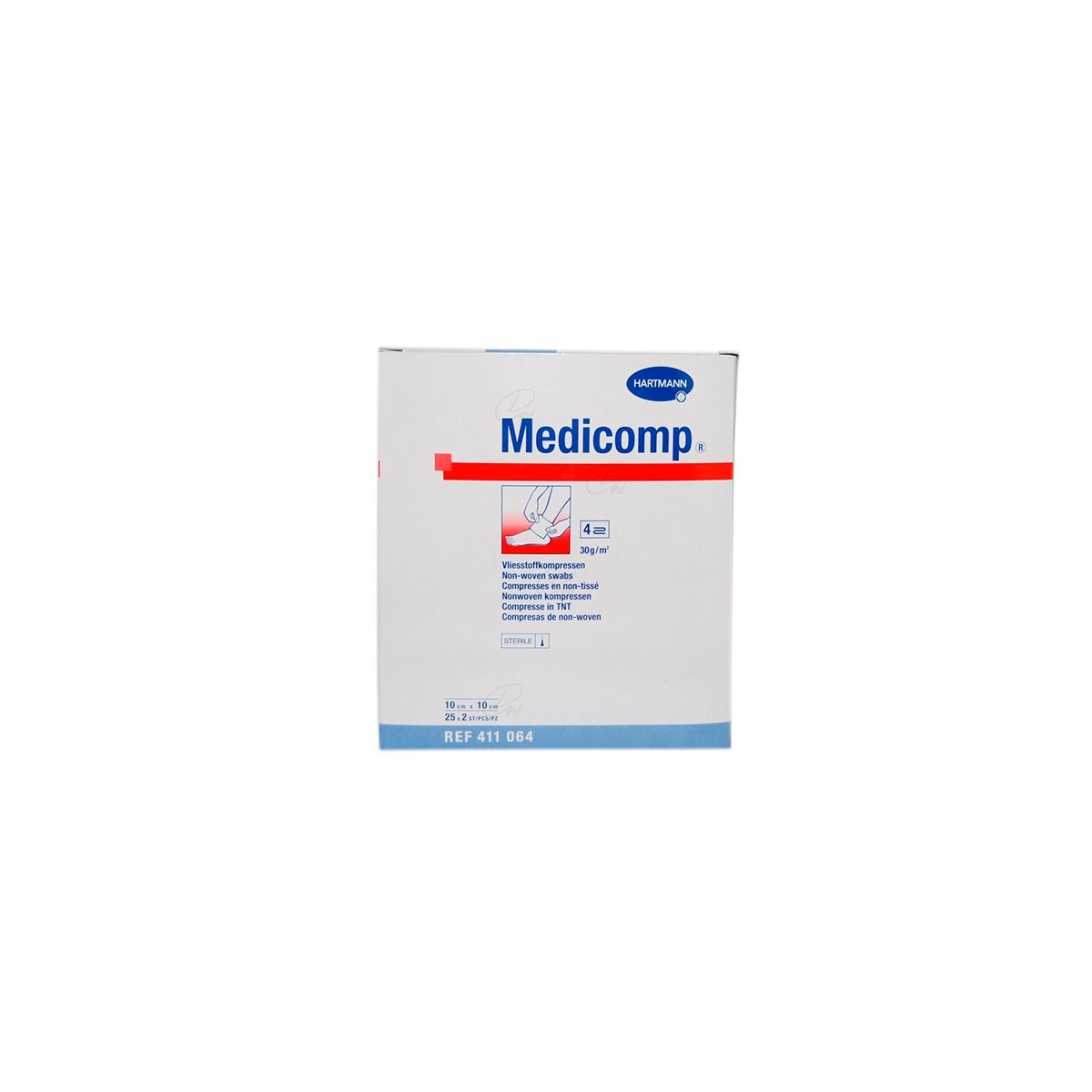 MEDICOMP COMPRESAS NON WOVEN 10 X 20 CM 25...