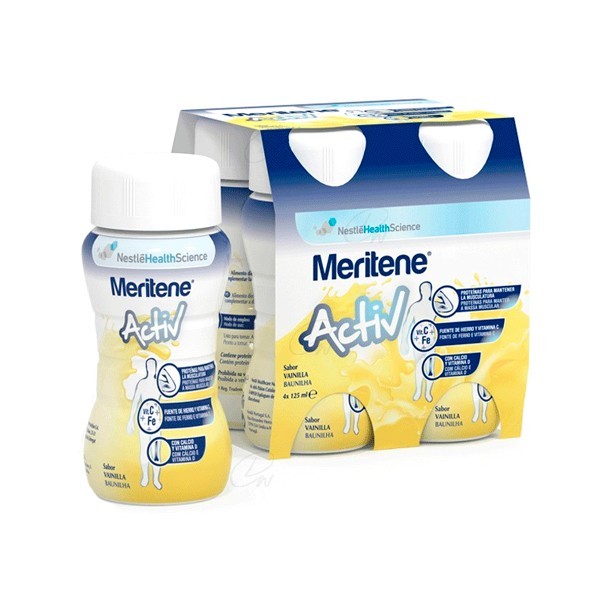 MERITENE ACTIV 125 ML 4 BOTELLAS VAINILLA