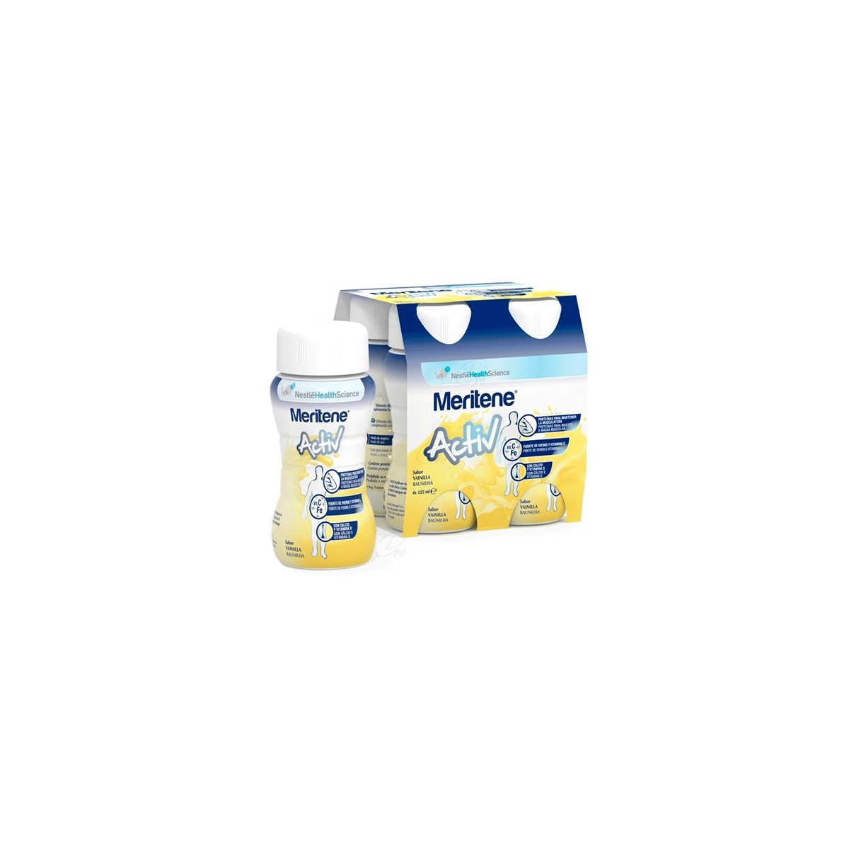 MERITENE ACTIV 125 ML 4 BOTELLAS VAINILLA