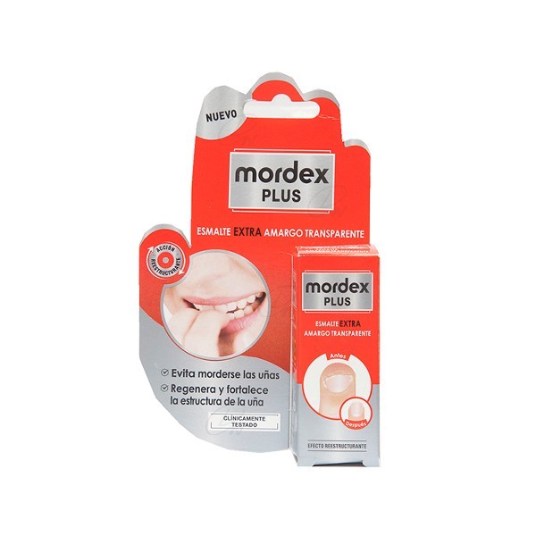 MORDEX PLUS ESMALTE AMARGO TRANSPARENTE CON PINCEL 9 ML