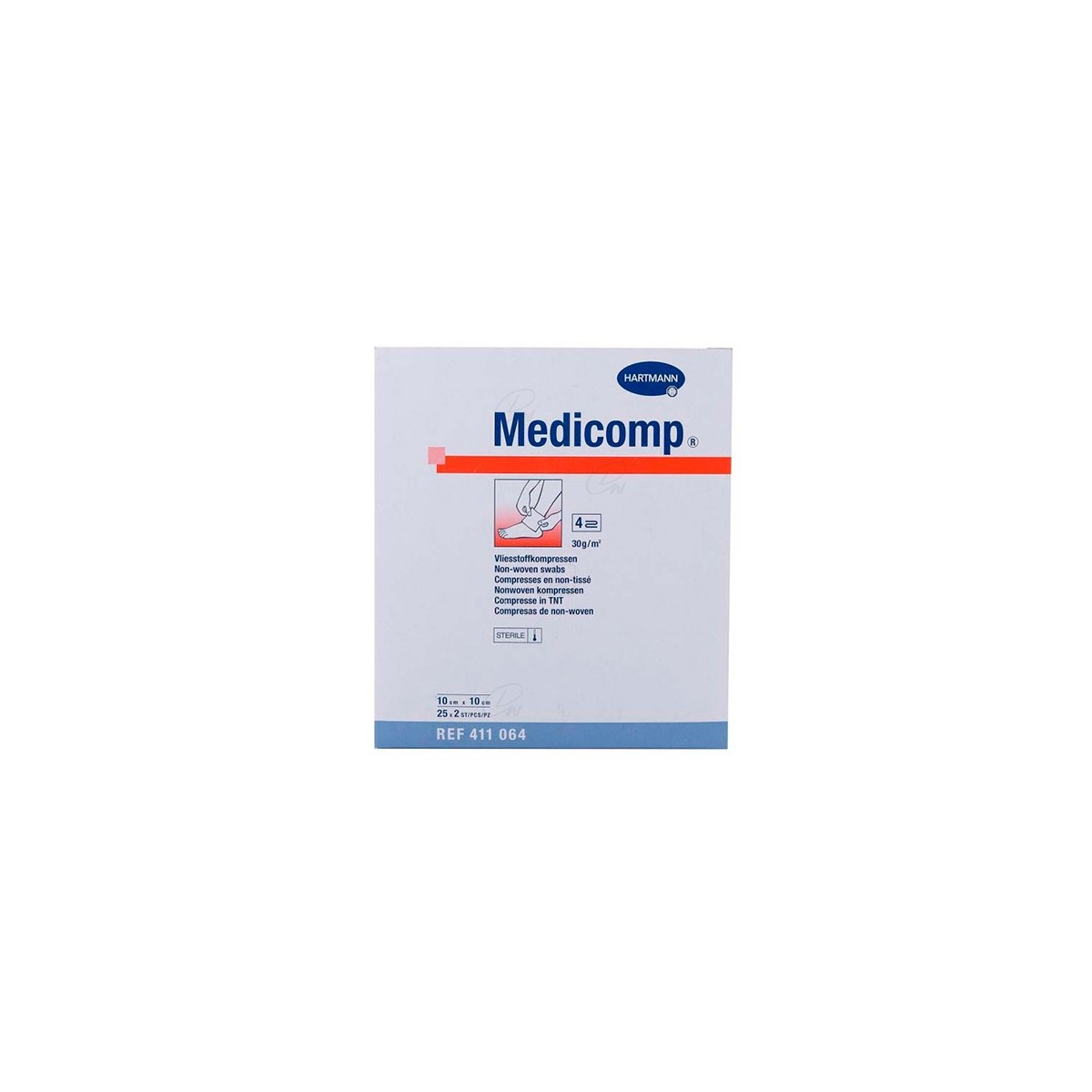 MEDICOMP COMPRESAS NON WOVEN 10 X 10 CM 25...