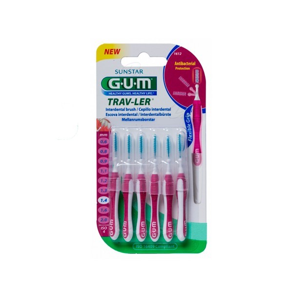 CEPILLO INTERDENTAL VIAJE CILINDRICO 14 MM 6 U