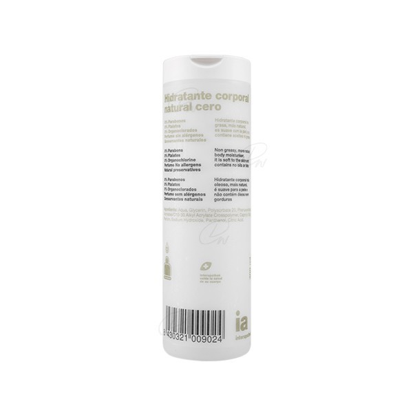INTERAPOTHEK HIDRATANTE NATURAL CERO 400 ML