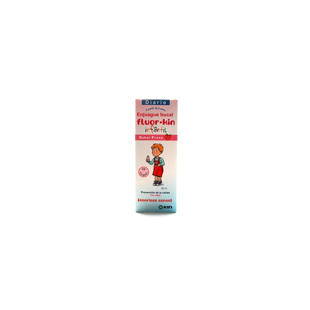 FLUOR KIN INFANTIL ENJUAGUE BUCAL FRESA 500 ML