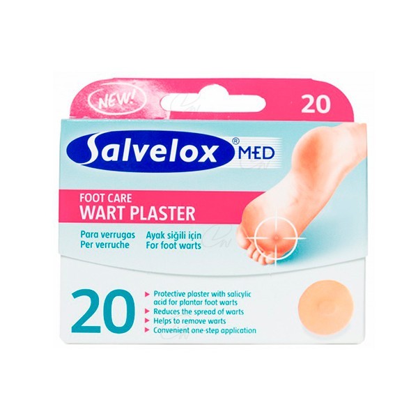 SALVELOX MED WART PLASTER VERRUGAS 20 APOSITOS