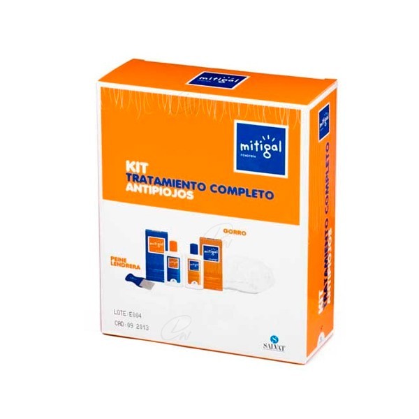 MITIGAL KIT LOCION CHAMPU PEINE Y GORRO